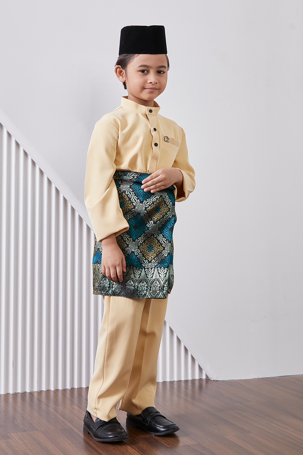 Baju Melayu Yusoff Kids - Custard Yellow